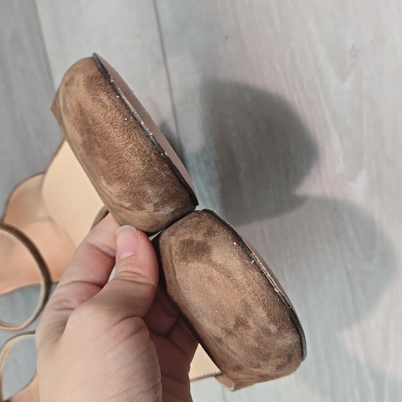 J.Crew Women Maise Brown Suede Ankle Block Heel Shoes Sandals Sz 10 - Picture 5 of 10